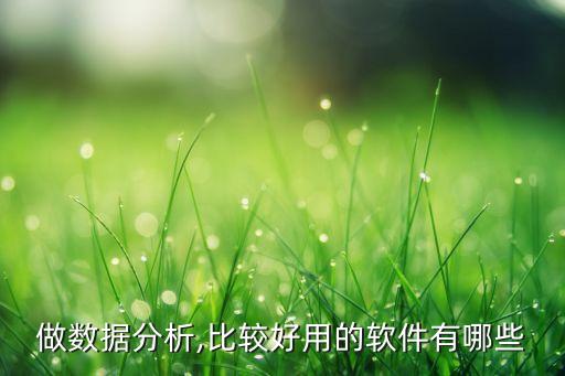 做數(shù)據(jù)分析,比較好用的軟件有哪些