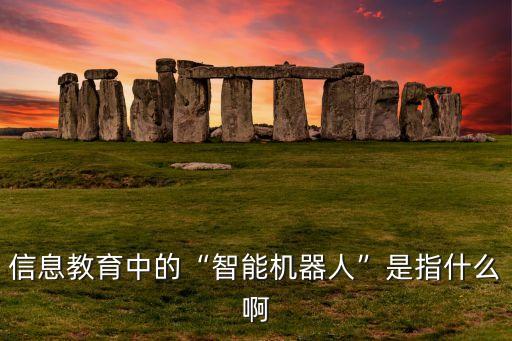 信息教育中的“智能機(jī)器人”是指什么啊