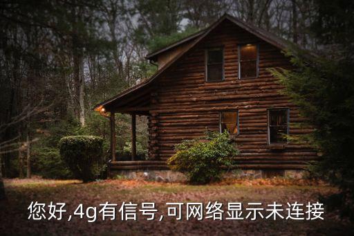 您好,4g有信號(hào),可網(wǎng)絡(luò)顯示未連接