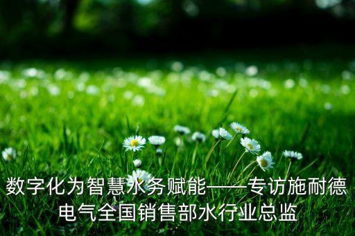 數(shù)字化為智慧水務(wù)賦能——專訪施耐德電氣全國銷售部水行業(yè)總監(jiān)