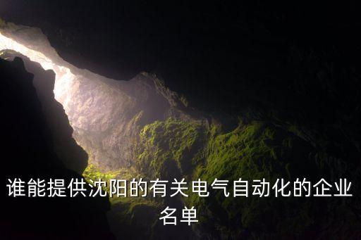誰能提供沈陽的有關(guān)電氣自動化的企業(yè)名單