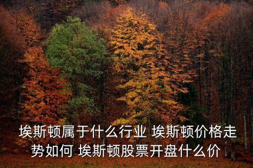  埃斯頓屬于什么行業(yè) 埃斯頓價格走勢如何 埃斯頓股票開盤什么價