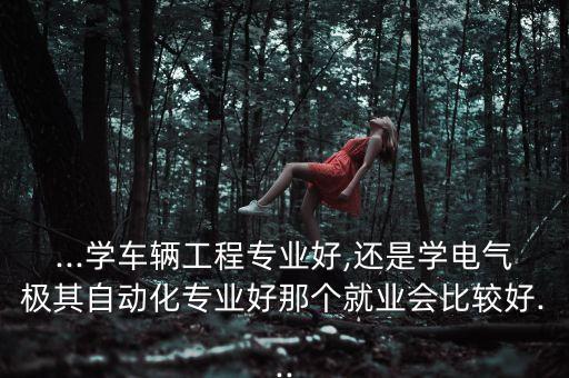...學(xué)車輛工程專業(yè)好,還是學(xué)電氣極其自動(dòng)化專業(yè)好那個(gè)就業(yè)會(huì)比較好...
