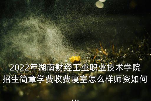 2022年湖南財(cái)經(jīng)工業(yè)職業(yè)技術(shù)學(xué)院招生簡(jiǎn)章學(xué)費(fèi)收費(fèi)寢室怎么樣師資如何...