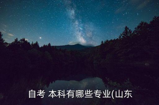  自考 本科有哪些專(zhuān)業(yè)(山東