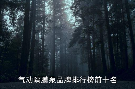 氣動隔膜泵品牌排行榜前十名