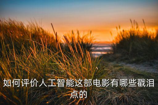 如何評價人工智能這部電影有哪些戳淚點的
