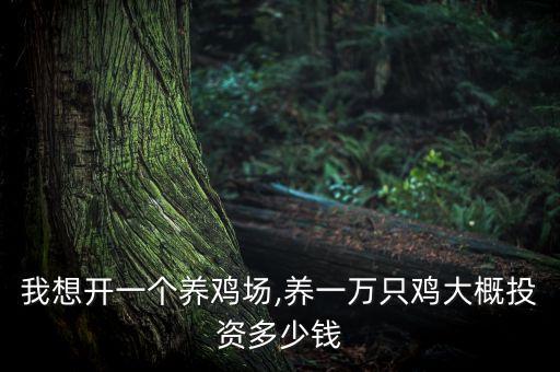 我想開一個養(yǎng)雞場,養(yǎng)一萬只雞大概投資多少錢