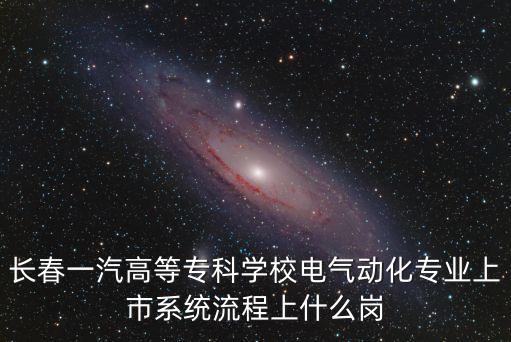 長(zhǎng)春一汽高等專科學(xué)校電氣動(dòng)化專業(yè)上市系統(tǒng)流程上什么崗