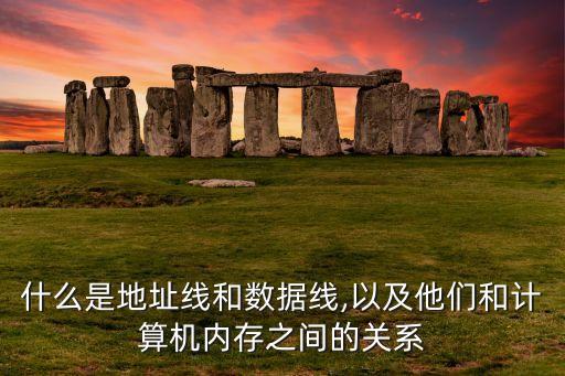 什么是地址線和數(shù)據(jù)線,以及他們和計算機內(nèi)存之間的關(guān)系