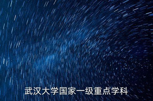 武漢大學國家一級重點學科