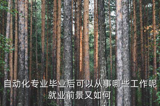 自動化設(shè)備與系統(tǒng)工程好嗎,自動化專業(yè)的就業(yè)前景有哪些?