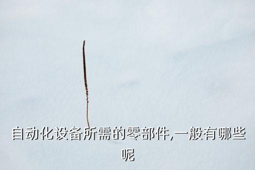 自動(dòng)化設(shè)備所需的零部件,一般有哪些呢