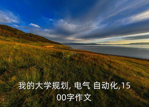 我的大學(xué)規(guī)劃, 電氣 自動化,1500字作文