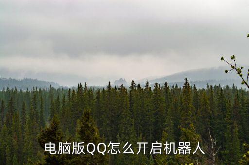 電腦版QQ怎么開啟機器人