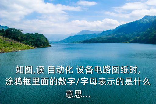 如圖,讀 自動化 設(shè)備電路圖紙時,涂鴉框里面的數(shù)字/字母表示的是什么意思...
