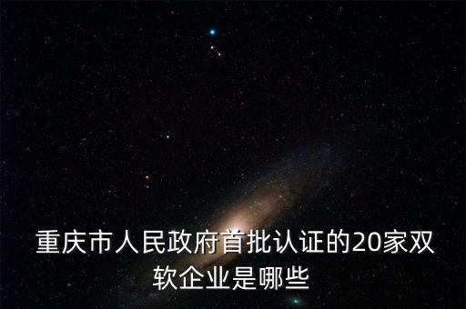  重慶市人民政府首批認(rèn)證的20家雙軟企業(yè)是哪些