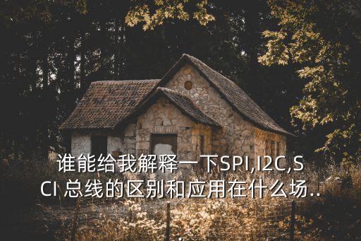 誰能給我解釋一下SPI,I2C,SCI 總線的區(qū)別和應(yīng)用在什么場...