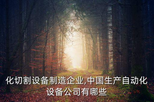 自動化切割設備制造企業(yè),中國生產自動化設備公司有哪些?