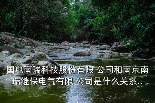 國電南瑞科技股份有限 公司和南京南瑞繼保電氣有限 公司是什么關(guān)系...
