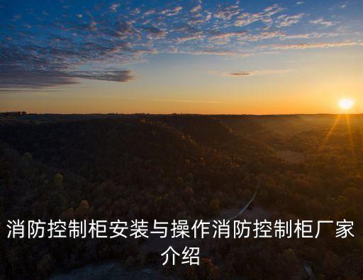 消防控制柜安裝與操作消防控制柜廠家介紹