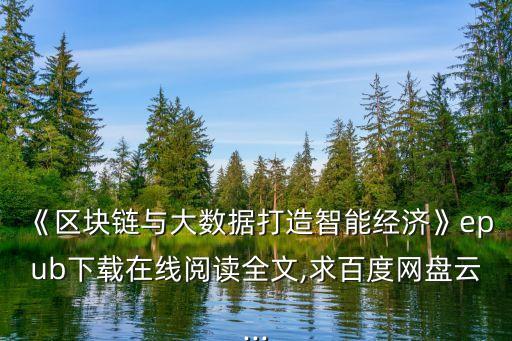 《區(qū)塊鏈與大數(shù)據(jù)打造智能經(jīng)濟》epub下載在線閱讀全文,求百度網(wǎng)盤云...