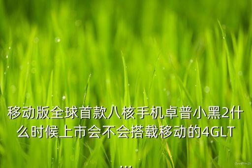 移動版全球首款八核手機(jī)卓普小黑2什么時候上市會不會搭載移動的4GLT...
