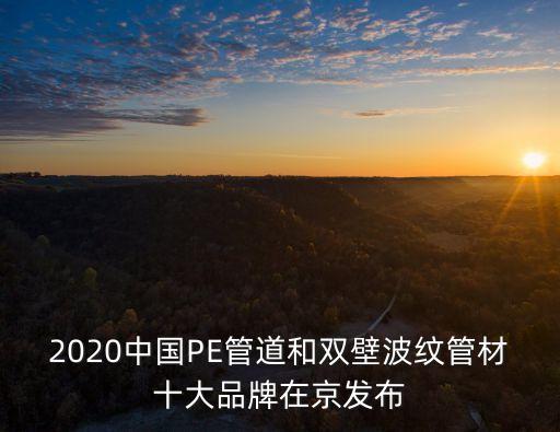 2020中國(guó)PE管道和雙壁波紋管材十大品牌在京發(fā)布