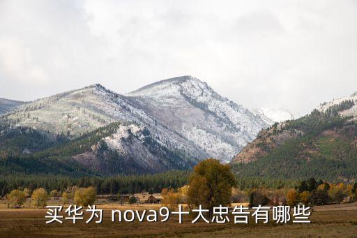 買華為 nova9十大忠告有哪些