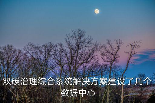 雙碳治理綜合系統(tǒng)解決方案建設(shè)了幾個(gè) 數(shù)據(jù)中心