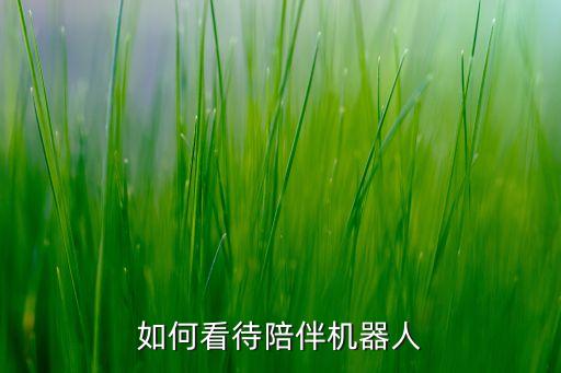 如何看待陪伴機(jī)器人