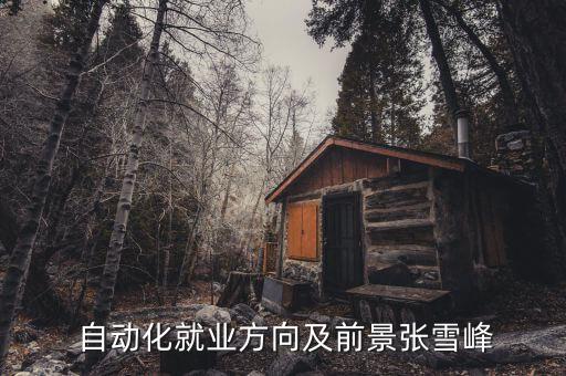  自動(dòng)化就業(yè)方向及前景張雪峰