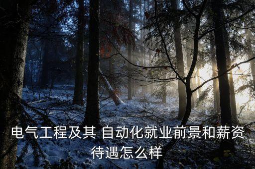 電氣工程及其 自動(dòng)化就業(yè)前景和薪資待遇怎么樣