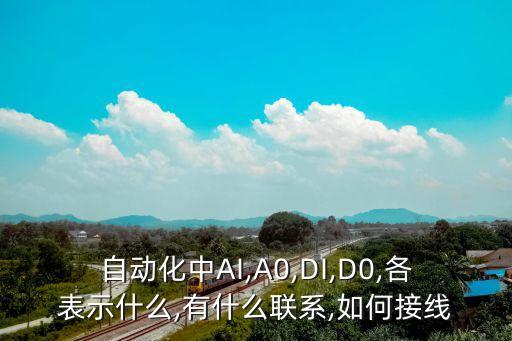 自動(dòng)化中AI,A0,DI,D0,各表示什么,有什么聯(lián)系,如何接線