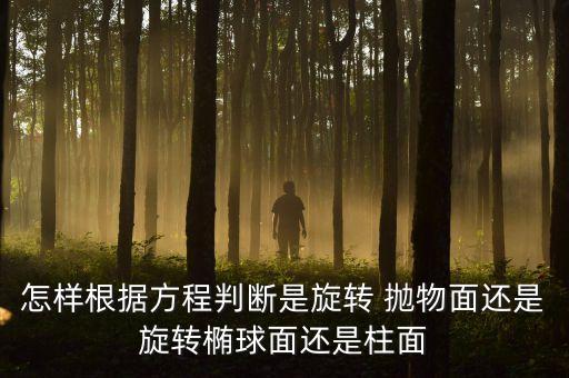 怎樣根據(jù)方程判斷是旋轉(zhuǎn) 拋物面還是旋轉(zhuǎn)橢球面還是柱面