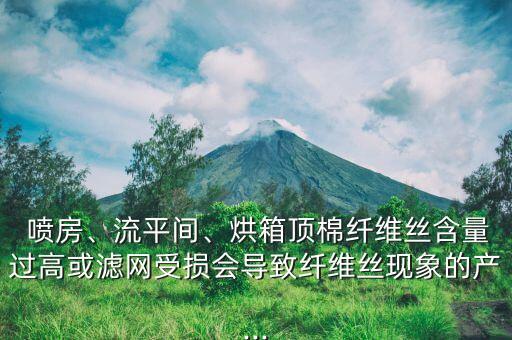  噴房、流平間、烘箱頂棉纖維絲含量過高或?yàn)V網(wǎng)受損會導(dǎo)致纖維絲現(xiàn)象的產(chǎn)...