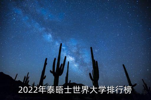 2022年泰晤士世界大學(xué)排行榜