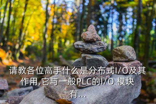 請教各位高手什么是分布式I/O及其作用,它與一般PLC的I/O 模塊有...