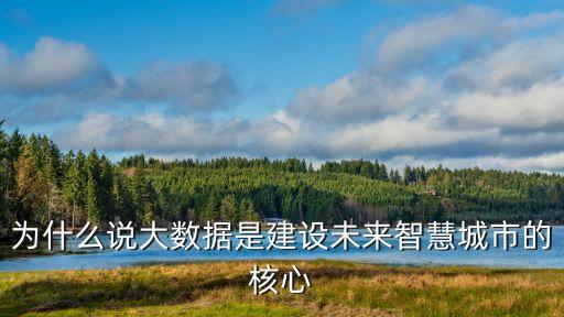 為什么說大數(shù)據(jù)是建設(shè)未來智慧城市的核心