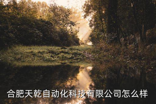 合肥天乾自動化科技有限公司怎么樣
