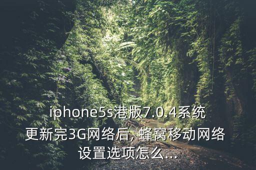 iphone5s港版7.0.4系統(tǒng)更新完3G網(wǎng)絡(luò)后, 蜂窩移動網(wǎng)絡(luò) 設(shè)置選項(xiàng)怎么...