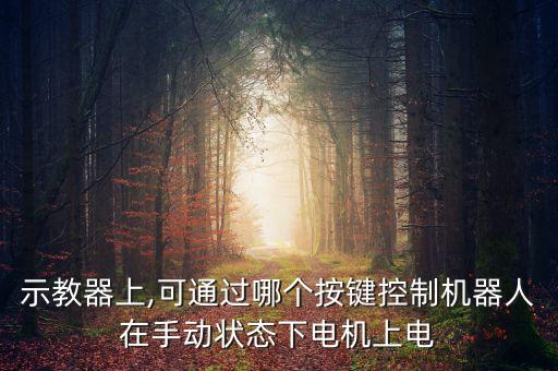 示教器上,可通過(guò)哪個(gè)按鍵控制機(jī)器人在手動(dòng)狀態(tài)下電機(jī)上電