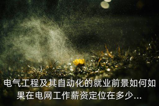 電氣工程及其自動(dòng)化的就業(yè)前景如何如果在電網(wǎng)工作薪資定位在多少...