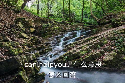  canlhelpyou是什么意思怎么回答