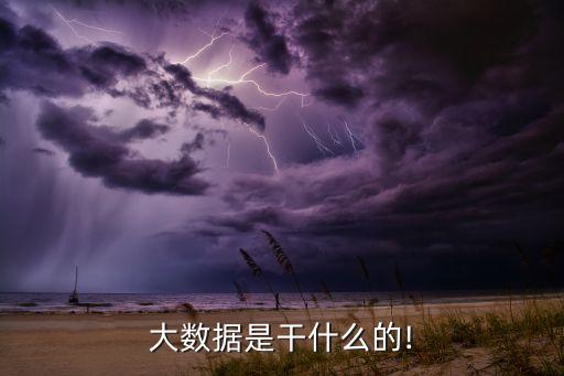 大數(shù)據(jù)是干什么的!
