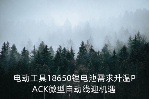 電動工具18650鋰電池需求升溫PACK微型自動線迎機遇
