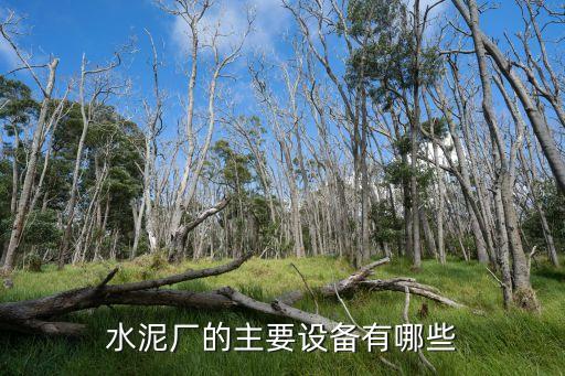 水泥廠(chǎng)的主要設(shè)備有哪些