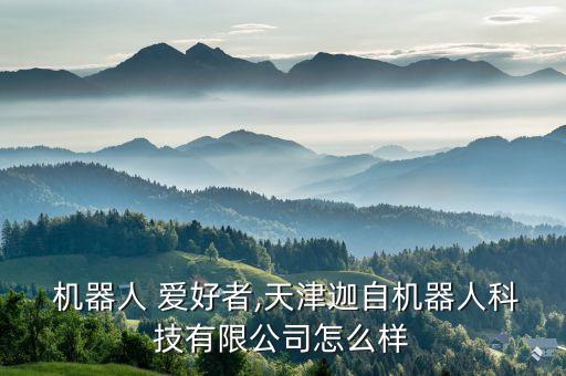 天津 機器人 愛好者,天津迦自機器人科技有限公司怎么樣?
