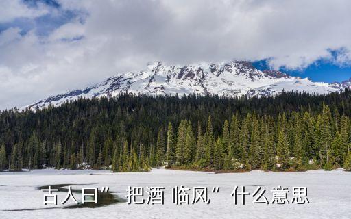 古人曰” 把酒 臨風(fēng)”什么意思