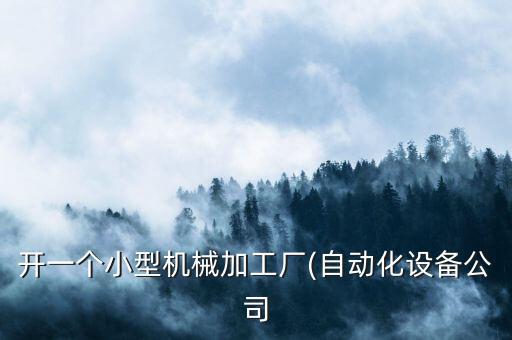 開一個小型機械加工廠(自動化設(shè)備公司